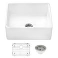 thumbnail image 2 of Ruvati 23-inch Fireclay Farmhouse Kitchen Laundry Utility Sink Single Bowl, 2 of 6
