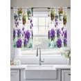 thumbnail image 5 of Spring Purple Flowers Sheer Curtains 45 Inch Length 2 Panels Set Window Treatments, Botanical Vases Pots Floral Wooden Rod Pocket Semi Curtains for Living Room/Bedroom/Kitchen Décor, 104"W x 45"L, 5 of 7