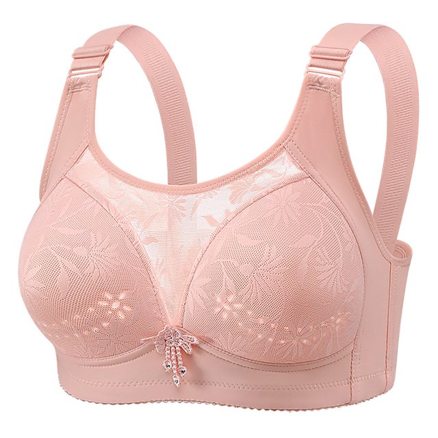 The New Large Size Thin Of Anti Wandering Gathered Comfortable Underwear Bra Without Ring Spring And Summer Ladies