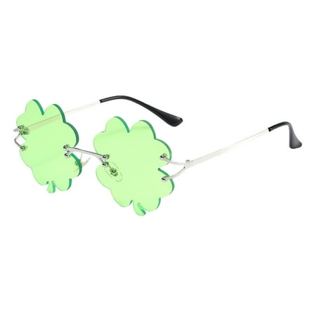 

JPGIF Big Deals St. Patrick s Day Decor Irish Festival Party Decor Sunglasses Green Four Leaf Leprechaun Glasses Party Decorations