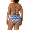 thumbnail image 6 of Juniors' Plus-Size Printed High-Neck Halter Swimsuit Top, 6 of 6