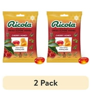(2 pack) Ricola Cough Drops, Soothing Relief for Dry, Sore Throat, Cherry Honey, 24 Count
