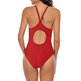 thumbnail image 2 of Zando Women's One Piece Swimsuits Adjustable Strap One Piece Bathing Suit Slimming Swimwear Red XL, 2 of 5