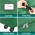 thumbnail image 4 of Rolling Christmas Tree Storage Bag for Up to 9Ft Trees, Waterproof & Anti-Tear 600D Oxford Fabric with Wheels, Handles, Zippers & Buckle Straps. (Green), 4 of 7