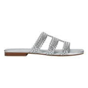 Bandolino Women's Sumer Flat Sandal, Silver 040, 9