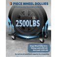 thumbnail image 5 of Amkui Wheel Dolly Set of 4, Car Tire Stake Set 10,000LBS Car Moving Dolly, Heavy-Duty Car Tire Cart Moving Cars, Trucks, Trailers, Motorcycles, and Boats, 5 of 7