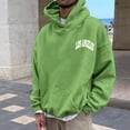 thumbnail image 2 of CUSTG Mens Autumn Winter Back Letter Printing Letter Oversize Loose Plus Size Hooded Pullover Sweatshirt Tops Long Sleeve Trendy Streetwear, 2 of 7