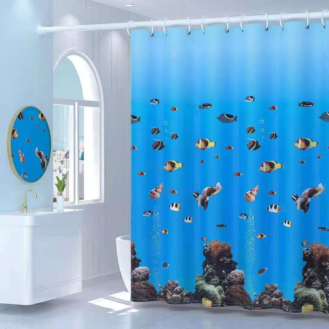 TIMPCV shower curtain hanging curtain free punch telescopic rod