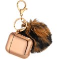 thumbnail image 1 of Compatible for AirPods Case TPU,Greaciary Protective Case Cover fit for Apple AirPods (04 Rose Gold + Keychain Pompom), 1 of 5