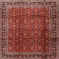 thumbnail image 1 of Ahgly Company Machine Washable Indoor Square Traditional Orange Salmon Pink Area Rugs, 4' Square, 1 of 7