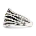 thumbnail image 3 of Primal Silver Sterling Silver Antiqued Blue Topaz, Peridot, Amethyst and Cubic Zirconia Ring, 3 of 7