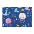 thumbnail image 7 of Yayeee Bath Rug for Bathroom Floor Non Slip Rectangle Fluffy Soft Absorbent Mat, 16"x24", Light Pink Jellyfish, 7 of 7