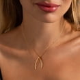 thumbnail image 2 of GOSFRY Gold Plated Pendant Necklace for Women 14K Gold Plated Tapered Triangle Choker Trendy Shinning Dot Matching Clothing Party Travel Jewelry Gift, 2 of 7