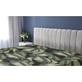 thumbnail image 5 of Ambesonne Tropical Fitted Sheet, Palm Foliage Overlapped, Queen Size, Reseda Green Dark Purple, 5 of 5