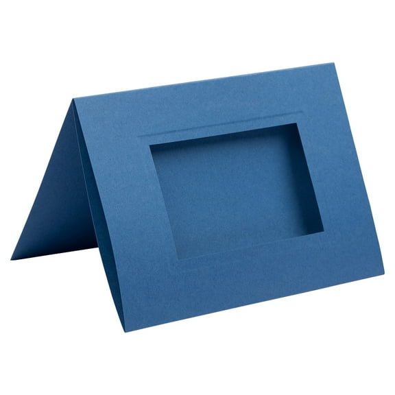 JAM Paper Photo Note Cards, A7 Size, 5 x 7, Blue, 12/Pack