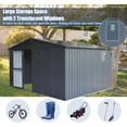 thumbnail image 3 of 11x12.5 FT Metal Garden Storage Cabinet Outdoor Waterproof Patio Cabinet Garden Storage Cabinet with Lockable Door for Backyard Lawn Garden 154.17x138.11x78.70 in Dark Gray Utility Tool Storage, 3 of 7