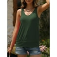 thumbnail image 5 of Women V Neck Tank Tops Ribbed Sleeveless Casual Tops Shirts, 5 of 5