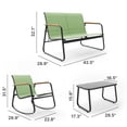 thumbnail image 6 of Noelse 4 Piece Patio Furniture Set, Textilene Conversation Set with 2 Rocking Chairs and Coffee Table, Perfect for Outdoor Patio Lawn Garden Poolside, Green, 6 of 11