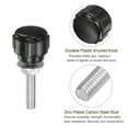 thumbnail image 3 of Uxcell 4 Set Male Thread Head Knurled Clamping Knobs Thumb Screws with Nuts Washers Black M4 x 20mmx 14mm Zinc Plated Carbon Steel, 3 of 5