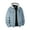 Light Blue, variant on Mens Distressed Denim Jacket with Detachable Hood Button Down Jean Coat Long Sleeve Trucker Hooded Jackets Outwear