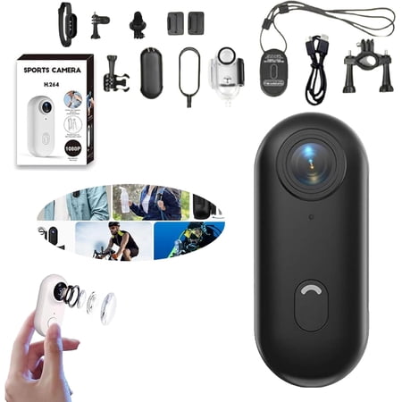2026 New Mini Body Camera, 120° Ultra-Wide Wearable Thumb Cam Necklace - HD 1080p/4K, Hands-Free POV Recording, Invisible Shooting