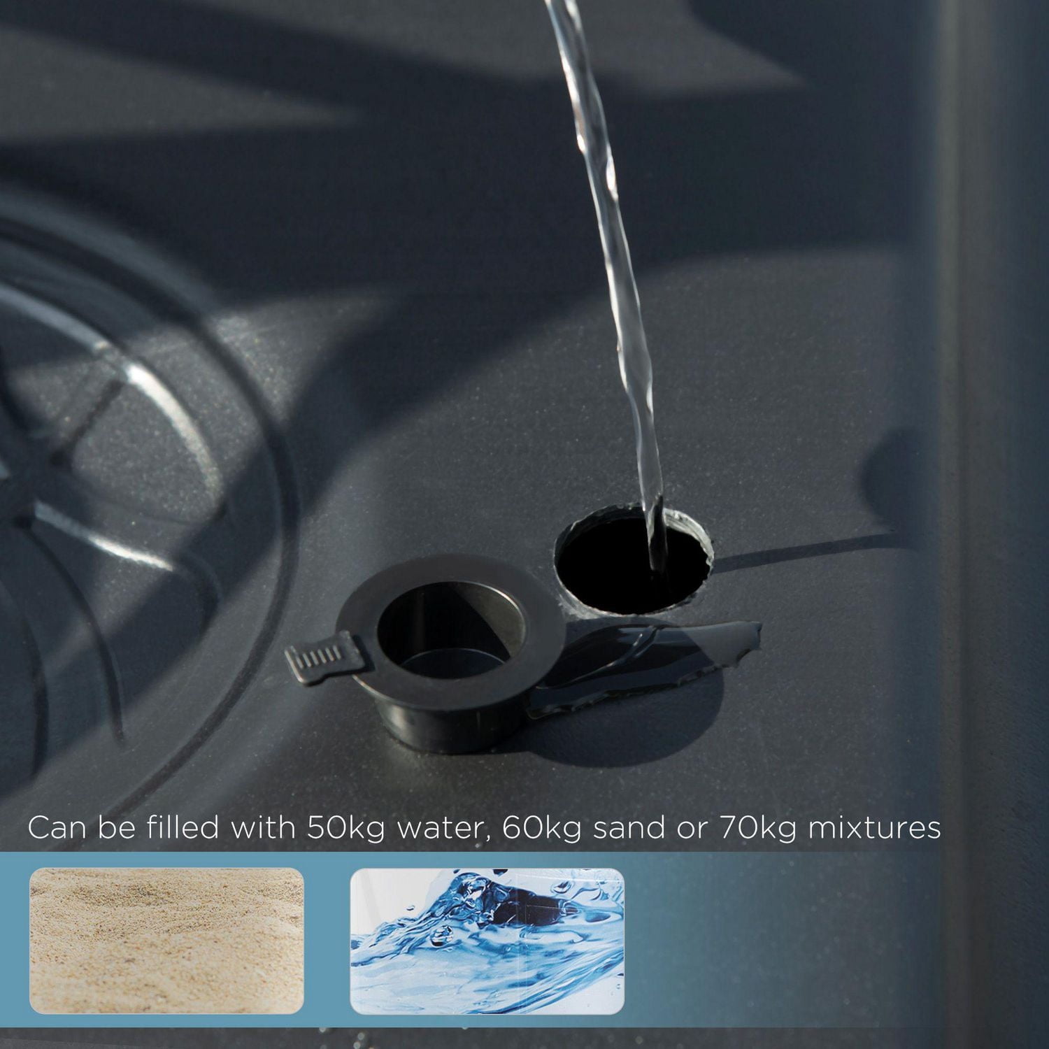 2.1-2.6m Basketball Hoop and Stand with Weighted Base, Portable on Wheels