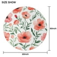 thumbnail image 6 of Pioneer Flower Floral Print Pattern Round Tablecloth 60"x60",Wrinkle Wipeable Table Cloth for Kitchen Dining Room Picnic Patio Party, 6 of 6