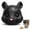 Black, variant on Squirrel Head Feeder, Funny Animal Face Hanging Feeder for Outdoor Garden | Big Mask Style Wildlife Feeding Station, Novelty Mouse Design, Easy-Fill Backyard Patio Decor, Weather-Ready Gift