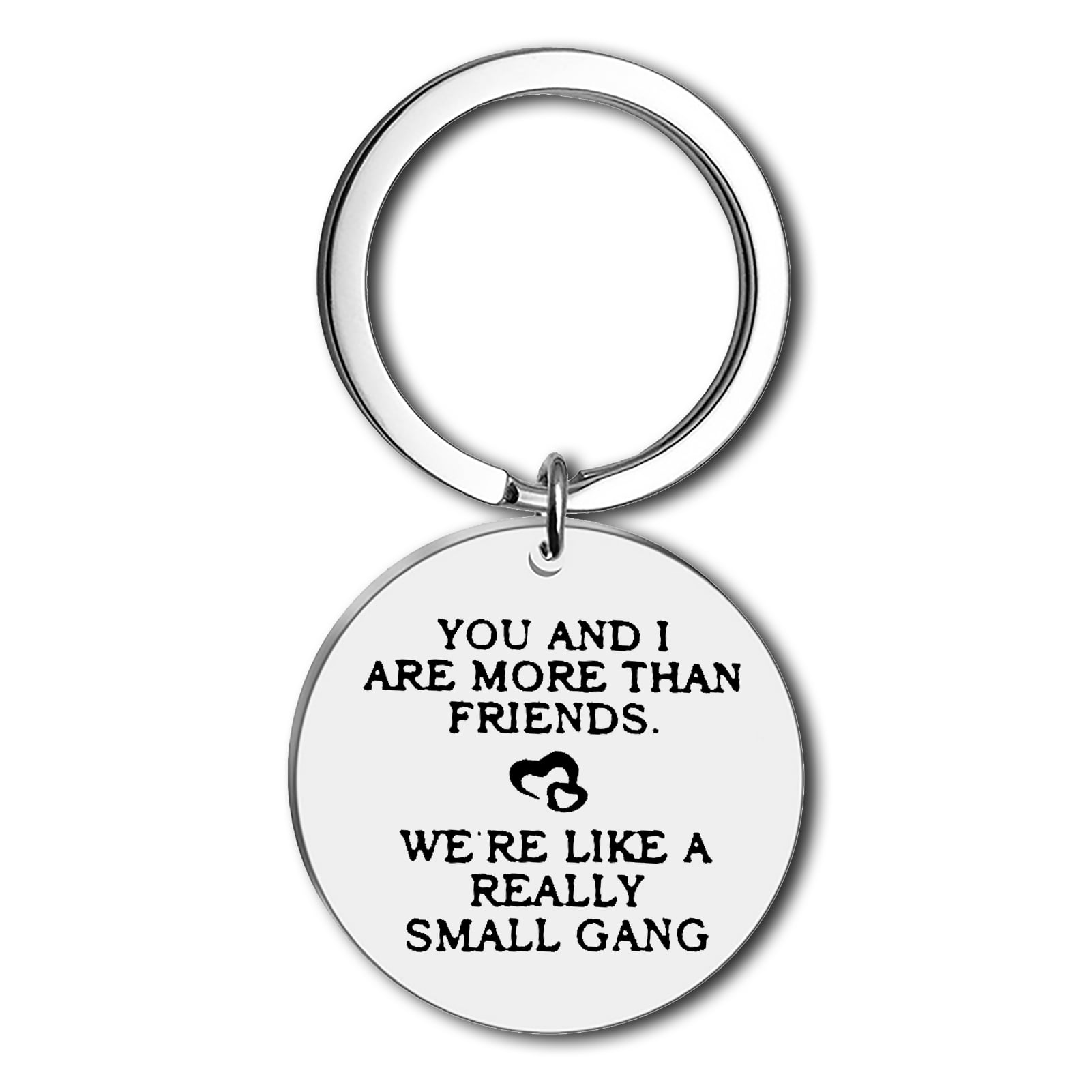 Funny Best Friends Gifts Friendship Keychain You and I are More Than Friends Keyring Sister
