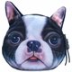 thumbnail image 1 of Cartera con cara de Boston Terrier Meskcv Monedero creativo con cierre de cremallera paquete de 3, 1 of 2