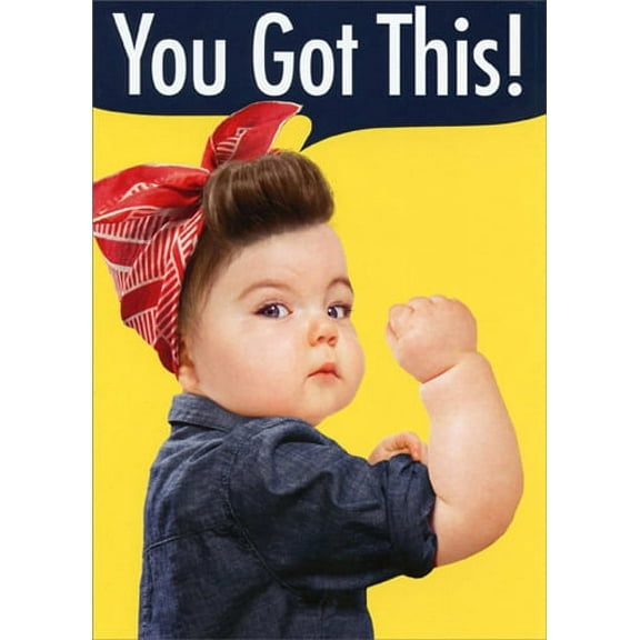 Avanti Press Baby Girl Bicep Funny / Humorous Encouragement Card