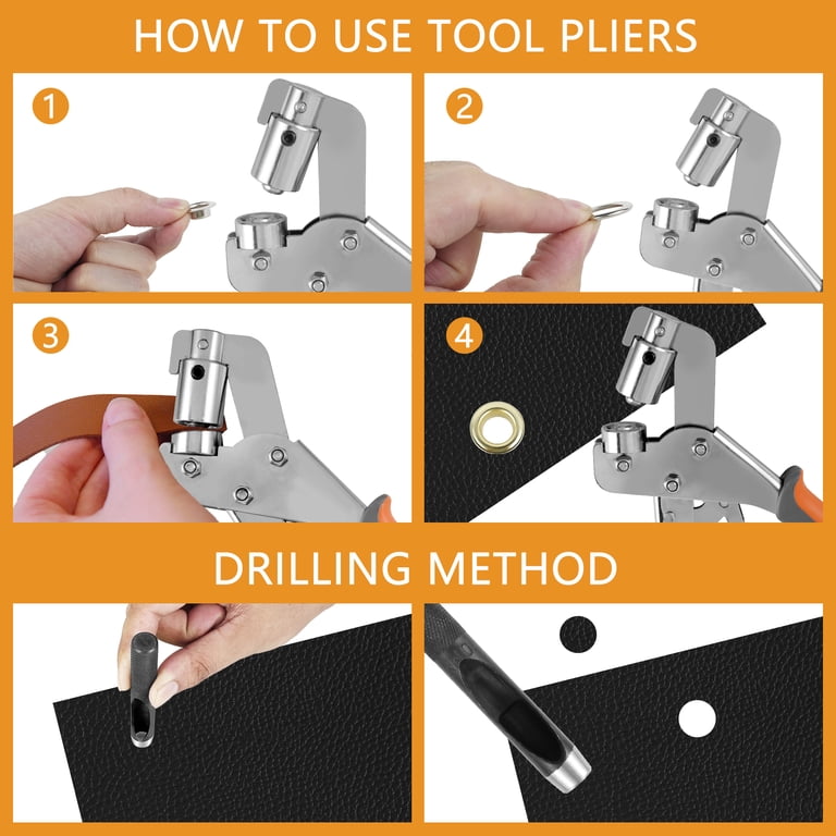 Hand Press Grommet Tool With 500 Eyelets - For Banners & Tarps