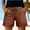 Coffee, variant on Shorts for Women Bamboo Nodes Cotton Summer Casual Loose Elastic Waist Drawstring Lace Boho Beach Cover Up Shorts Womens Shorts Beige,M