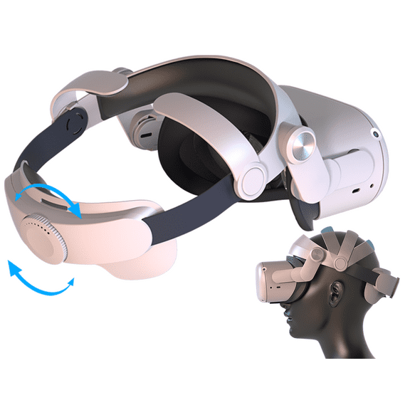 METORY Adjustable Head Strap for Oculus Quest 2, Replacement for Elite Strap, Foldable and Soft, Reduce Face Pressure, Accessories for VR