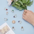 thumbnail image 4 of 10 Styles 10Pcs Adjustable Wire Wrapped Rings Irregular Gemstone Rings Set for Women Stackable Fashion Ring Set Gem Ring Light Gold Wire Wrapped Rings 18mm Light Gold, 4 of 6