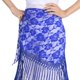 thumbnail image 3 of Bufanda de Baile Yuyangstore de cadera Larga con Flecos Y Encaje Floral azul, 3 of 8