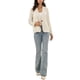 thumbnail image 2 of BLAZER CASUAL CHIC INSPIRADO para Mujeres Rayas Cuello con Muesca Un Botón Blazers de Oficina con Bolsillos S Beige, 2 of 6