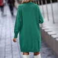 thumbnail image 4 of Lindreshi Fall Dresses for Women 2023 Homecoming Dresses Women's Winter Casual Solid Color Knitted Sweater Long Sleeve Button Dress, 4 of 7
