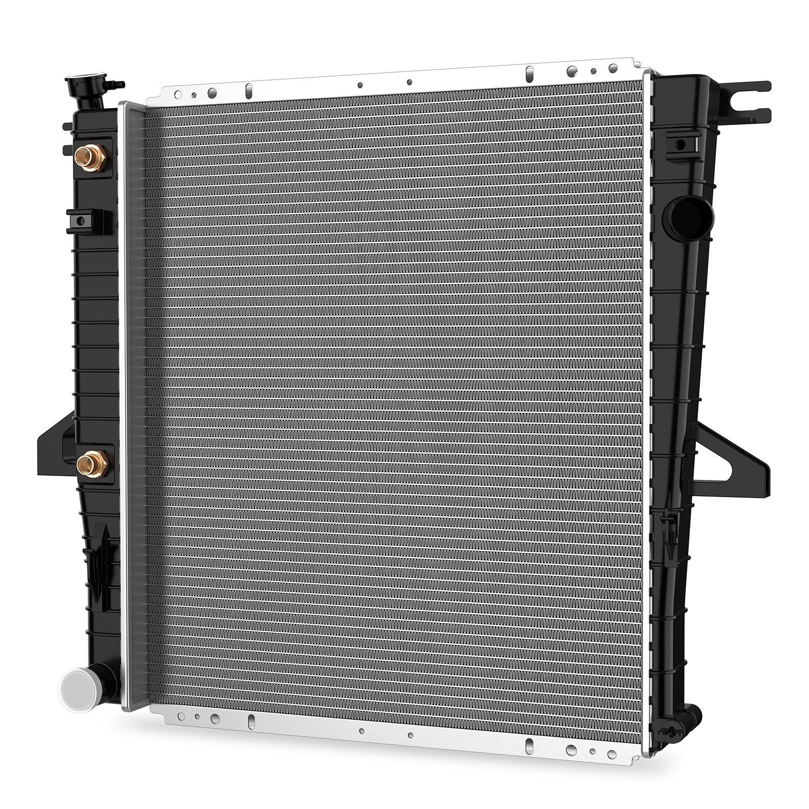 LEDKINGDOMUS Radiator Complete Radiator Compatible with 1998 - 2006 2007 2008 2009 2010 2011 Ford Ranger 3.0L 4.0L DWRD1014 CU2173