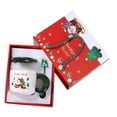 thumbnail image 4 of Juego de tazas navideñas, taza de agua, liviana, linda taza de té de Papá Noel, taza de café con tapa, cuchara para invierno, oficina, fiesta, mesa, Árbol de Navidad verde, 4 of 8