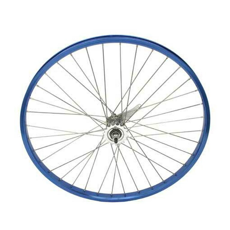 26 x 2.125 Alloy Coaster Wheel 12G Blue. Bicycle wheel bike wheel Lowrider bike wheel lowrider bicycle wheel chopper Walmart