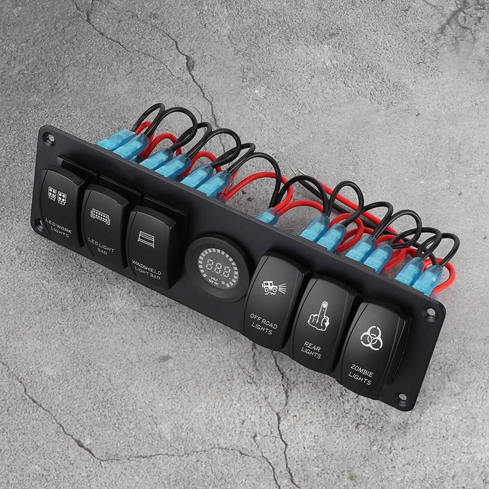 Ccdes Switch Panel,Switch Panel Circuit Breakers with LED Voltage