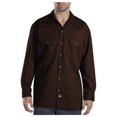 thumbnail image 1 of Dickies Mens Long-Sleeve Work Shirt, M, Dark Brown, 1 of 6
