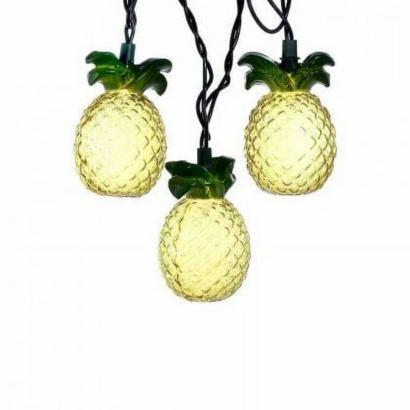Kurt Adler 10-Light Glass-Look Pineapple Light Set