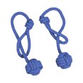 Wrap Rope Ends Rope Curtain Tiebacks, 2 Pack Cotton Yarn Holdbacks with Hand-Braided ...