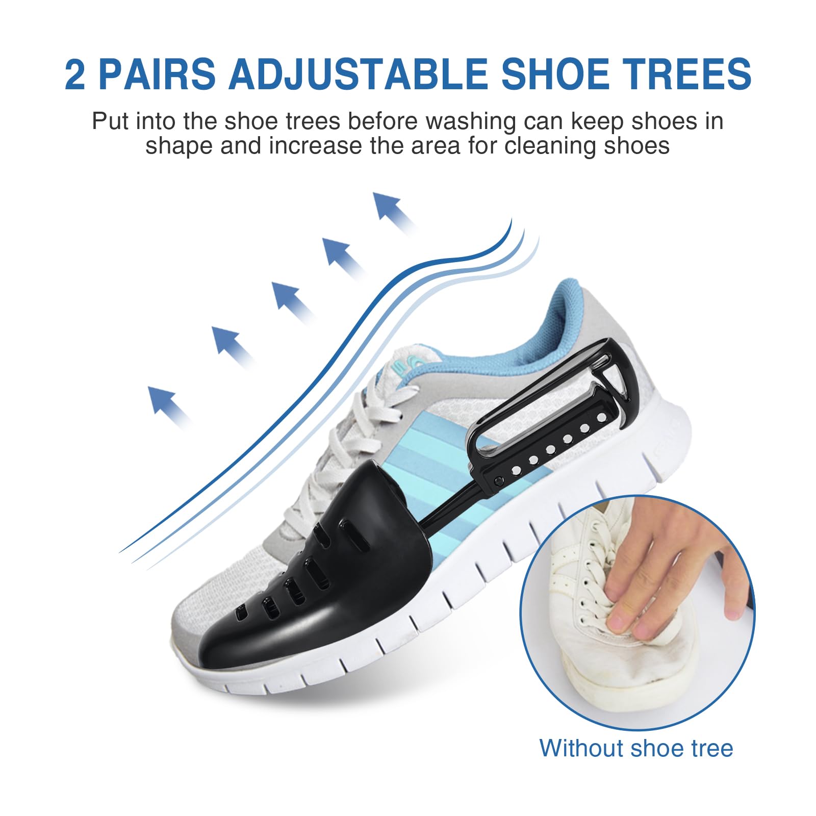 Avoalre Shoe Washing Bag, Fluffy Fibers 360° All-Around Cleaning Shoe Laundry Bag, Top Hidden Zipper, Durable & Reusable for All Shoe Types