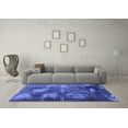 thumbnail image 3 of Ahgly Company Machine Washable Indoor Rectangle Abstract Blue Modern Area Rugs, 6' x 9', 3 of 4