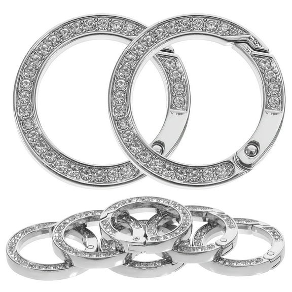 unbranded 8Pcs Car Key Rings Round Key Organizing Rings Metal Keychain Rings Key Hanging Rings