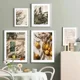 thumbnail image 5 of Lienzo de arte de pared con hojas de pueblo de montaña, ramas de olivo y limones, carteles nórdicos, pinturas e impresiones, imágenes de pared para decoración de sala de estar, 5 of 5