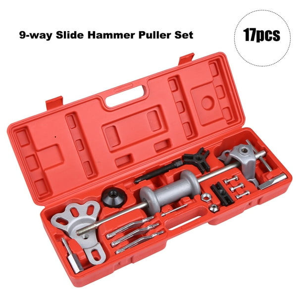 17pcs 9Way Slide Hammer Puller Set Front Wheel Hub Bearing Remover